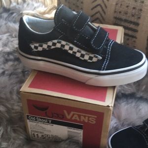 Vans old skool v sidestripe black 11.5 kids